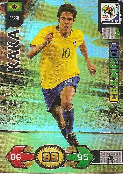 KAKA - FIFA 2010 WORLD CUP - PANINI - RARE "GOLD CHAMPION" TRADING CARD