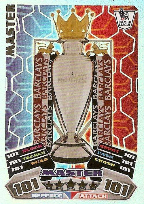 MASTER TROPHY - TOPPS `MATCH ATTAX` 2011/2012 -  `ULTRA RARE` LIMITED EDITION CARD