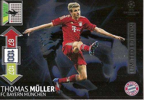 THOMAS MULLER - PANINI CHAMPIONS LEAGUE ADRENALYN XL 2012/2013 -  `LIMITED EDITION` CARD