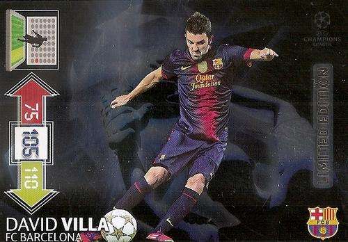 DAVID VILLA - PANINI CHAMPIONS LEAGUE ADRENALYN XL 2012/2013 -  `LIMITED EDITION` CARD