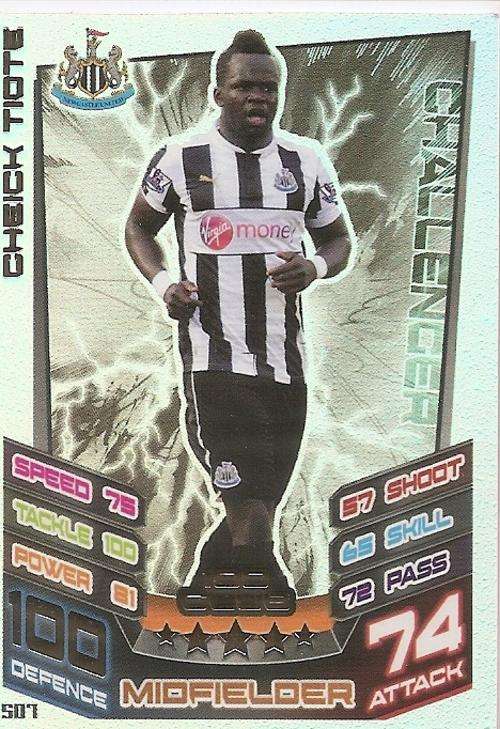 MATCH ATTAX 2012/2013 - CHEICK TIOTE RARE "CLUB 100" CARD