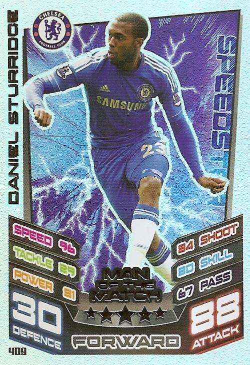 MATCH ATTAX 2012/2013 - DANIEL STURRIDGE `MAN of the MATCH` CARD
