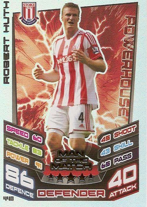 MATCH ATTAX 2012/2013 - ROBERT HUTH `MAN of the MATCH` CARD
