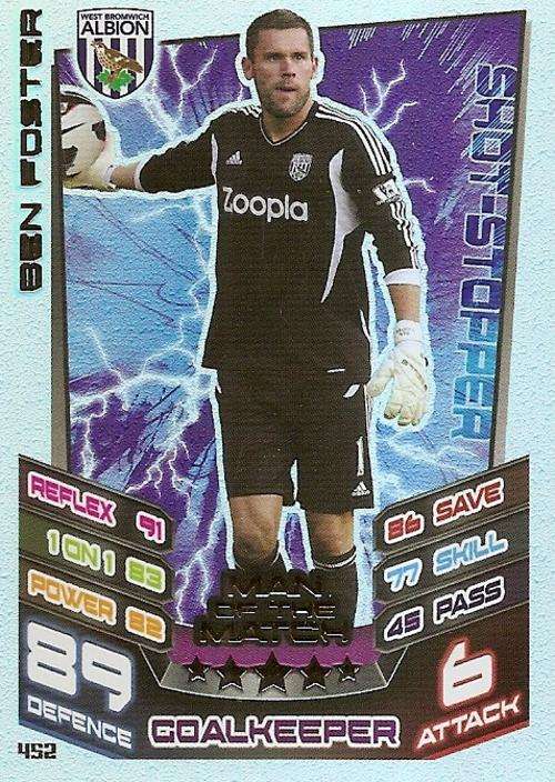 MATCH ATTAX 2012/2013 - BEN FOSTER `MAN of the MATCH` CARD