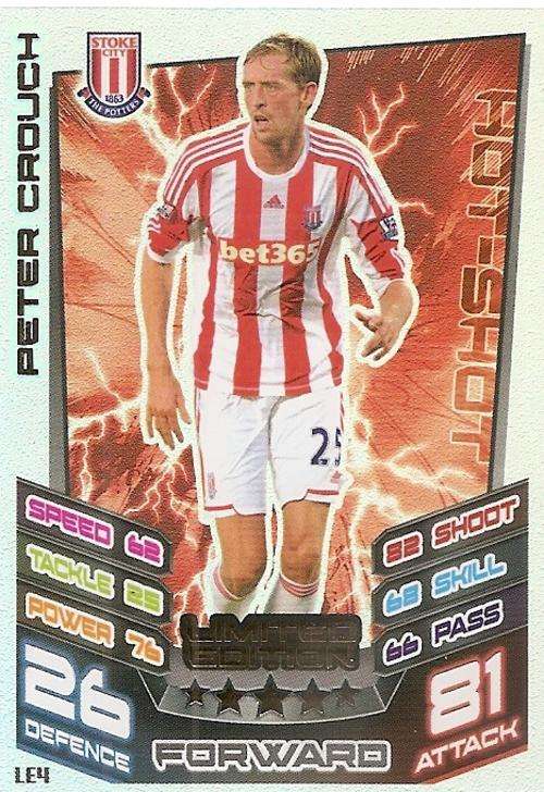 MATCH ATTAX 2012/2013 - PETER CROUCH `RARE`  `LIMITED EDITION` CARD LE4