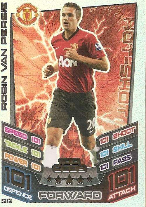 MATCH ATTAX 2012/2013 - ROBIN VAN PERSIE `RARE`  `CLUB 101` TRADING CARD