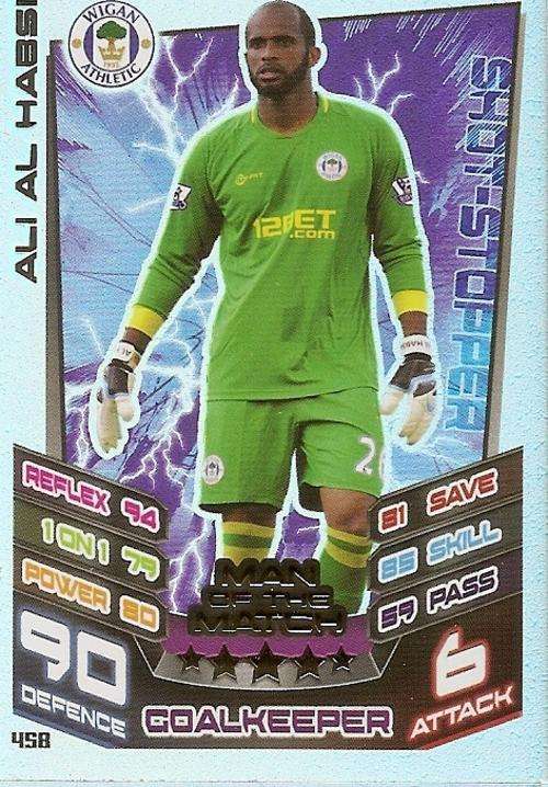 MATCH ATTAX 2012/2013 - ALI AL HABSI `MAN of the MATCH` CARD