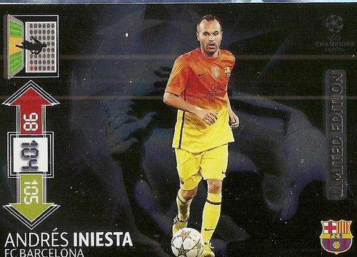 ANDRES INIESTA - PANINI CHAMPIONS LEAGUE ADRENALYN XL 2012/2013 -  `LIMITED EDITION` CARD