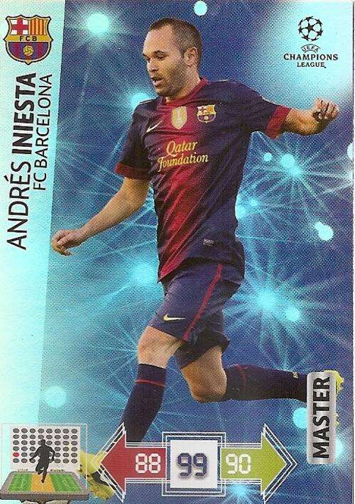 CHAMPIONS LEAGUE ADRENALYN XL 2012/2013 - ANDRES INIESTA `MASTER` CARD
