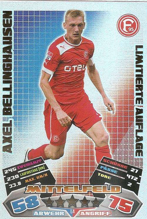MATCH ATTAX 2012/13 "BUNDESLIGA" - AXEL BELLINGHAUSEN " LIMITED EDITION" CARD L4