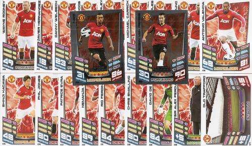 MATCH ATTAX 2012/2013 - "MANCHESTER UNITED" COMPLETE 20 CARD SET