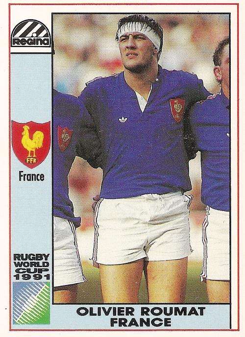 1991 RUGBY WORLD CUP(REGINA) - OLIVIER ROUMAT "FRANCE" CARD 98