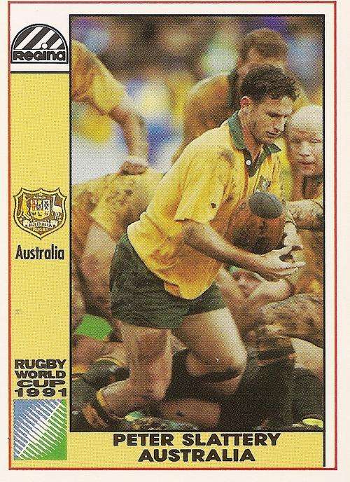 1991 RUGBY WORLD CUP(REGINA) - PETER SLATTERY "AUSTRALIA" CARD 16