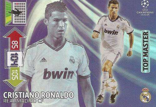 CRISTIANO RONALDO - CHAMPIONS LEAGUE ADRENALYN XL 2012/2013 - `TOP MASTER` TRADING CARD
