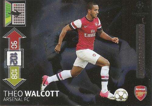 THEO WALCOTT - PANINI CHAMPIONS LEAGUE ADRENALYN XL 2012/2013 - `LIMITED EDITION` CARD