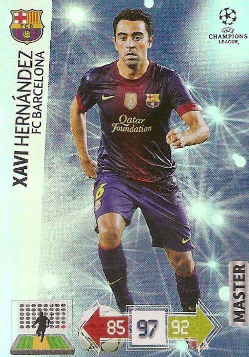 CHAMPIONS LEAGUE ADRENALYN XL 2012/2013 - XAVI HERNANDEZ `MASTER` CARD