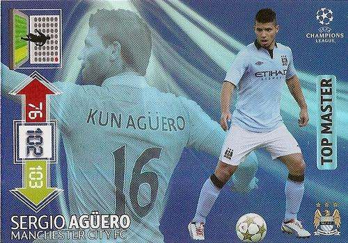 CHAMPIONS LEAGUE ADRENALYN XL 2012/2013 - SERGIO AGUERO `TOP MASTER` CARD