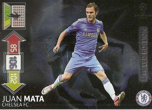 JUAN MATA - PANINI CHAMPIONS LEAGUE ADRENALYN XL 2012/13 -  `EXTREMELY RARE` `LIMITED EDITION` CARD