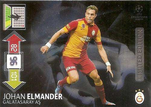 JOHAN ELMANDER - PANINI CHAMPIONS LEAGUE ADRENALYN XL 2012/13 -  `ULTRA RARE` `LIMITED EDITION` CARD