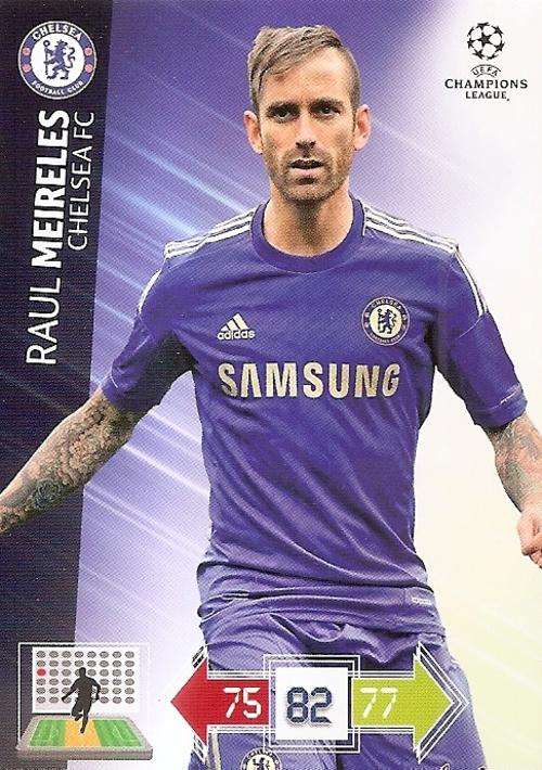CHAMPIONS LEAGUE ADRENALYN XL 2012/2013 - RAUL MEIRELES "RARE" "LIMITED EDITION" BASE CARD