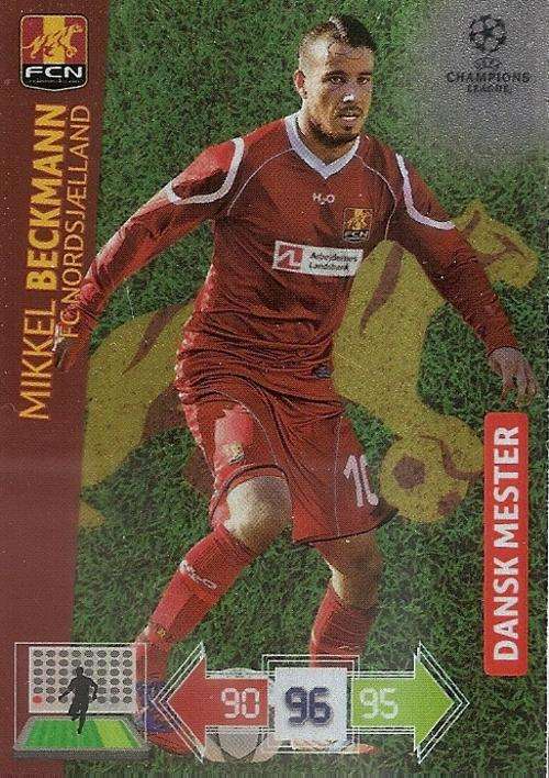 CHAMPIONS LEAGUE ADRENALYN XL 2012/2013 - MIKKEL BECKMANN "ULTRA RARE" "DANNISH MASTER" CARD