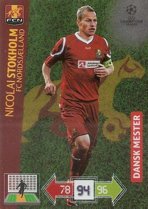 CHAMPIONS LEAGUE ADRENALYN XL 2012/2013 - NICOLAI STOCKHOLM "ULTRA RARE" "DANNISH MASTER" CARD