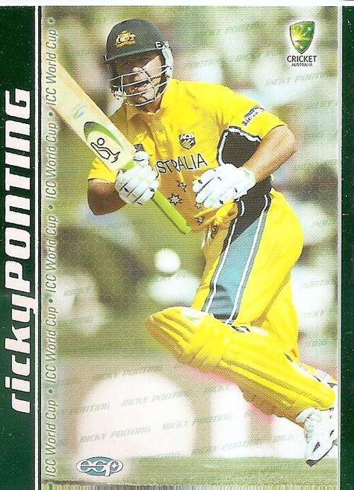 AUSTRALIA `CRICKET` 2003/04 COLLECTION - RICKY PONTING `WORLD CUP SQUAD` CARD WC1