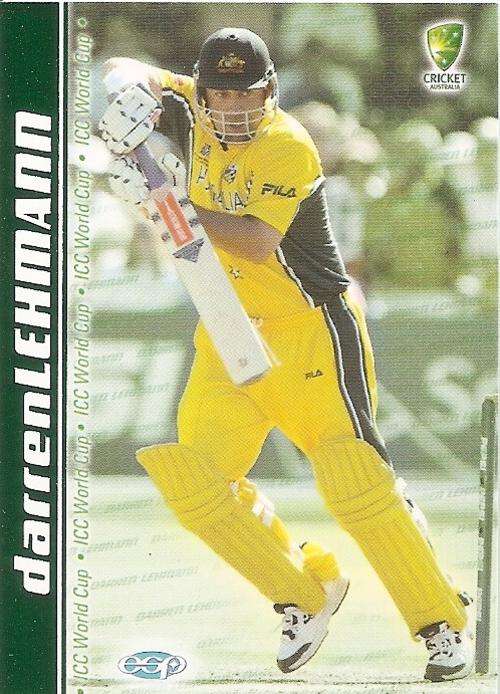 AUSTRALIA `CRICKET` 2003/04 COLLECTION - DARREN LEHMANN `WORLD CUP SQUAD` CARD WC12