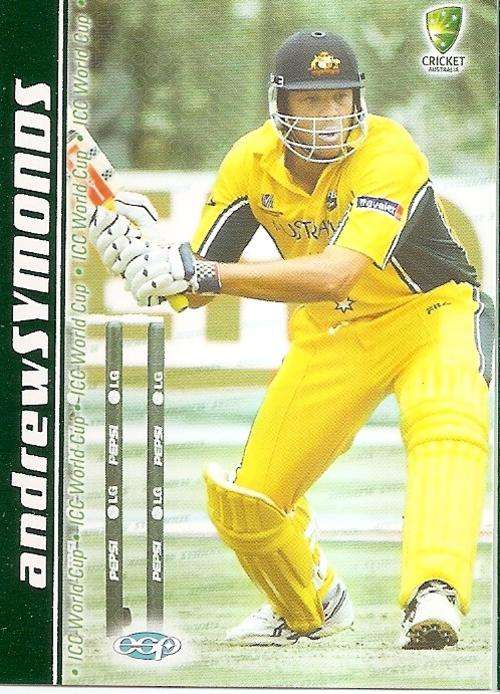 AUSTRALIA `CRICKET` 2003/04 COLLECTION - ANDREW SYMONDS `WORLD CUP SQUAD` CARD WC16