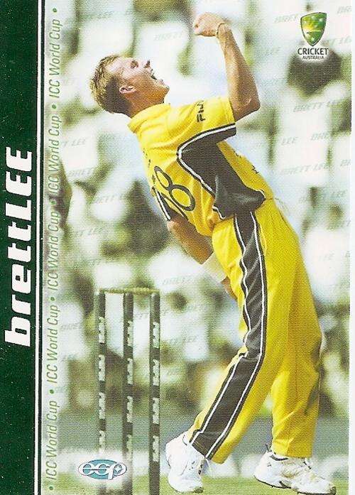 AUSTRALIA `CRICKET` 2003/04 COLLECTION - BRETT LEE `WORLD CUP SQUAD` CARD WC11