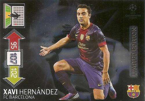 XAVI HERNANDEZ - PANINI CHAMPIONS LEAGUE ADRENALYN XL 2012/13 -  `VERY RARE` `LIMITED EDITION` CARD