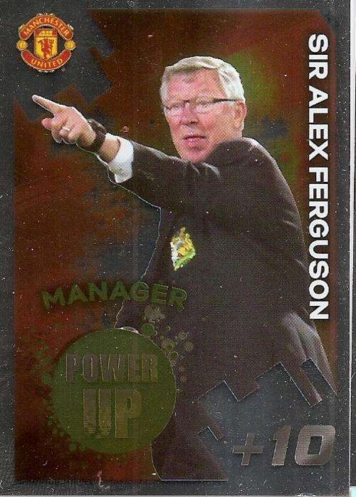 ALEX FERGUSON - PANINI `MANCHESTER UNITED ADRENALYN XL 2013` - FOIL `GOLD POWER-UP` CARD 122