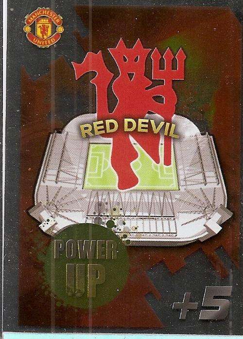 MANCHESTER UNITED ADRENALYN XL 2013 - RED DEVILS "GOLD FOIL POWER-UP" CARD 125