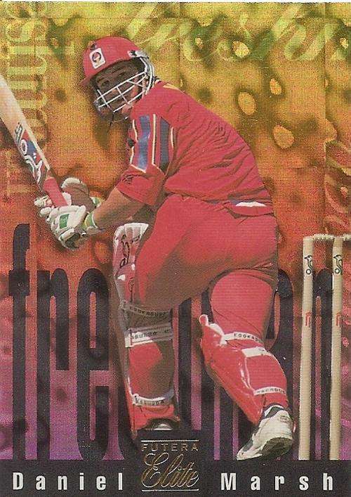 DANIEL MARSH - 1996 FUTERA CRICKET PREMIUM ELITE COLLECTION  - "RARE" "FRESHMAN" CARD F4 -UNUMBERED