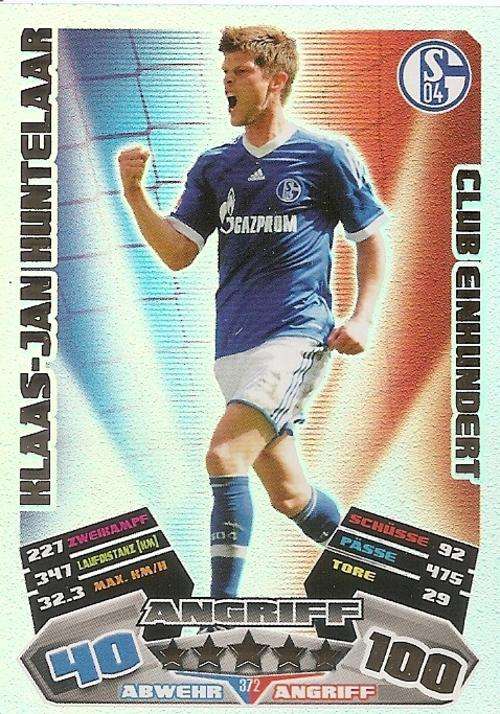 MATCH ATTAX 2012/13 "BUNDESLIGA" - KLAAS-JAN HUNTELAAR "CLUC 100" CARD