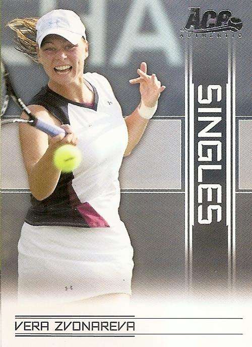 VERA ZVONAREVA - ACE AUTHENTIC 2007 - "SINGLES" INSERT CARD SI5
