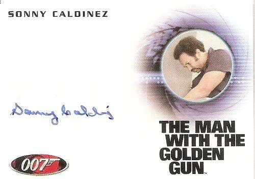 JAMES BOND 50th ANNIVERSARY  - SONNY CALDINEZ "AUTOGRAPH CARD A184 "LIMITED EDITION