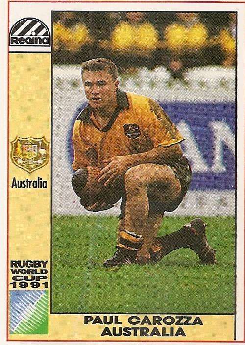 1991 RUGBY WORLD CUP(REGINA) - PAUL CAROZZA CARD 3