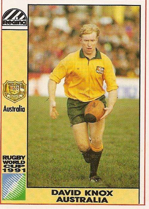1991 RUGBY WORLD CUP(REGINA) -  DAVID KNOX CARD 10