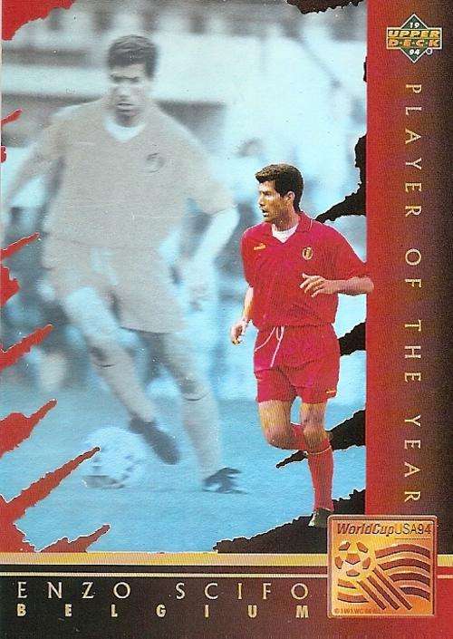 WORLD CUP 1994 USA - ENZO SCIFO "PLAYER OF THE YEAR" WC8 PLATINUM CARD - Eng/Germ