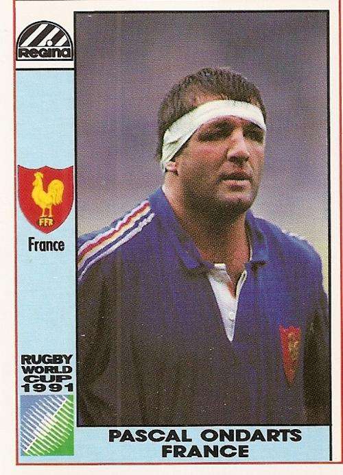 1991 RUGBY WORLD CUP(REGINA) COLLECTION - PASCAL ONDARTS CARD 96