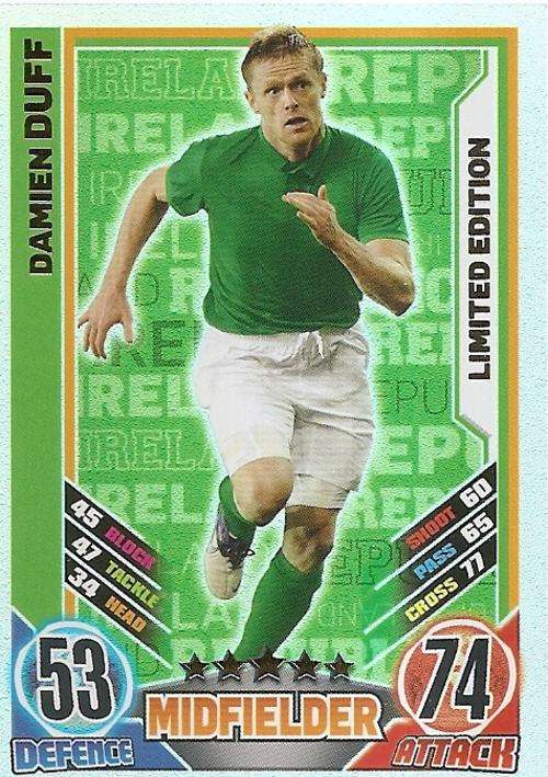 DAMIEN DUFF - MATCH ATTAX EURO 2012 - "RARE" "LIMITED EDITION" CARD