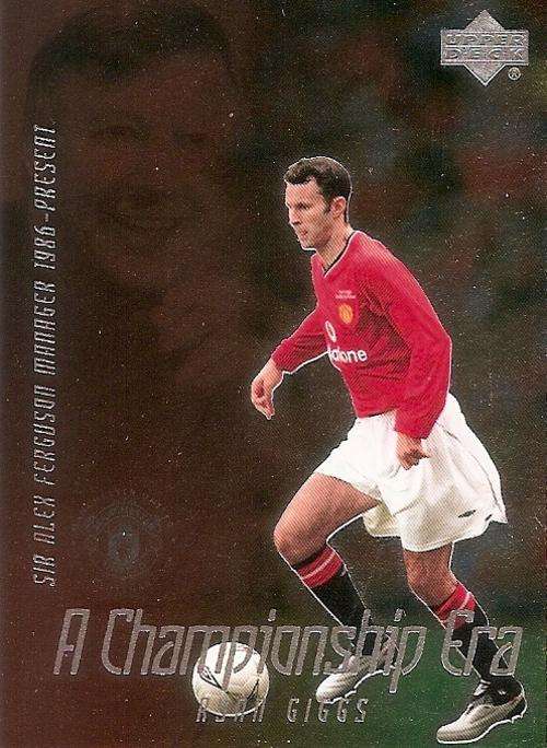 RYAN GIGGS - RARE `A CHAMPIONSHIP ERA` GOLD INSERT CE2 - UPPER DECK MANCHESTER UNITED 2002