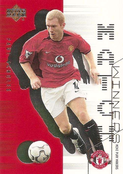PAUL SCHOLES - RARE MATCH WINNERS` GOLD INSERT MW4 - UPPER DECK MANCHESTER UNITED 2003