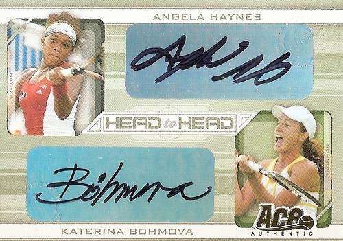 HAYNES/BOHMOVA - ACE AUTHENTIC 2007 - `CERTIFIED DUAL AUTOGRAPH` HEAD to HEAD CARD HH1 71 of 150