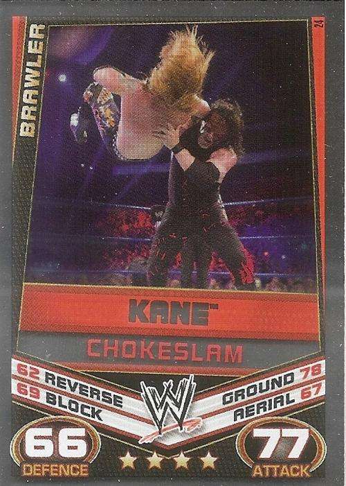 SLAM ATTAX REBELLION 2013 - KANE "SIGNATURE MOVE " FOIL CARD