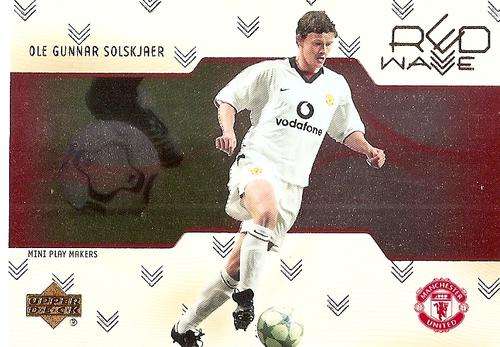 OLE GUNNAR SOLSKJAER RARE `RED WAVE` INSERT RW2 - UPPER DECK MANCHESTER UNITED 2003