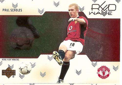 PAUL SCHOLES - RARE `RED WAVE` INSERT RW9 - UPPER DECK MANCHESTER UNITED 2003