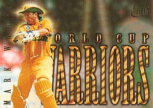 MARK WAUGH - FUTERA 1996 CRICKET WORLD CUP - SUPER RARE `WARRIOR` WC9 CARD 0085 of 2000