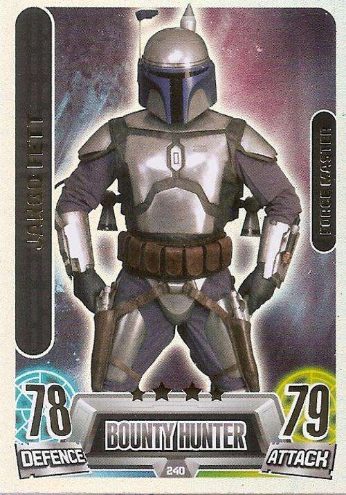 STAR WARS 2013 - FORCE ATTAX MOVIE SERIES 2 - JANGO FETT `FORCE MASTER` CARD 240